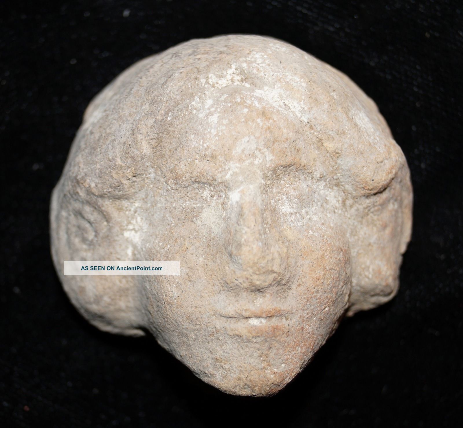 Killer Very Old Pre - Columbian Pottery Face The Americas photo
