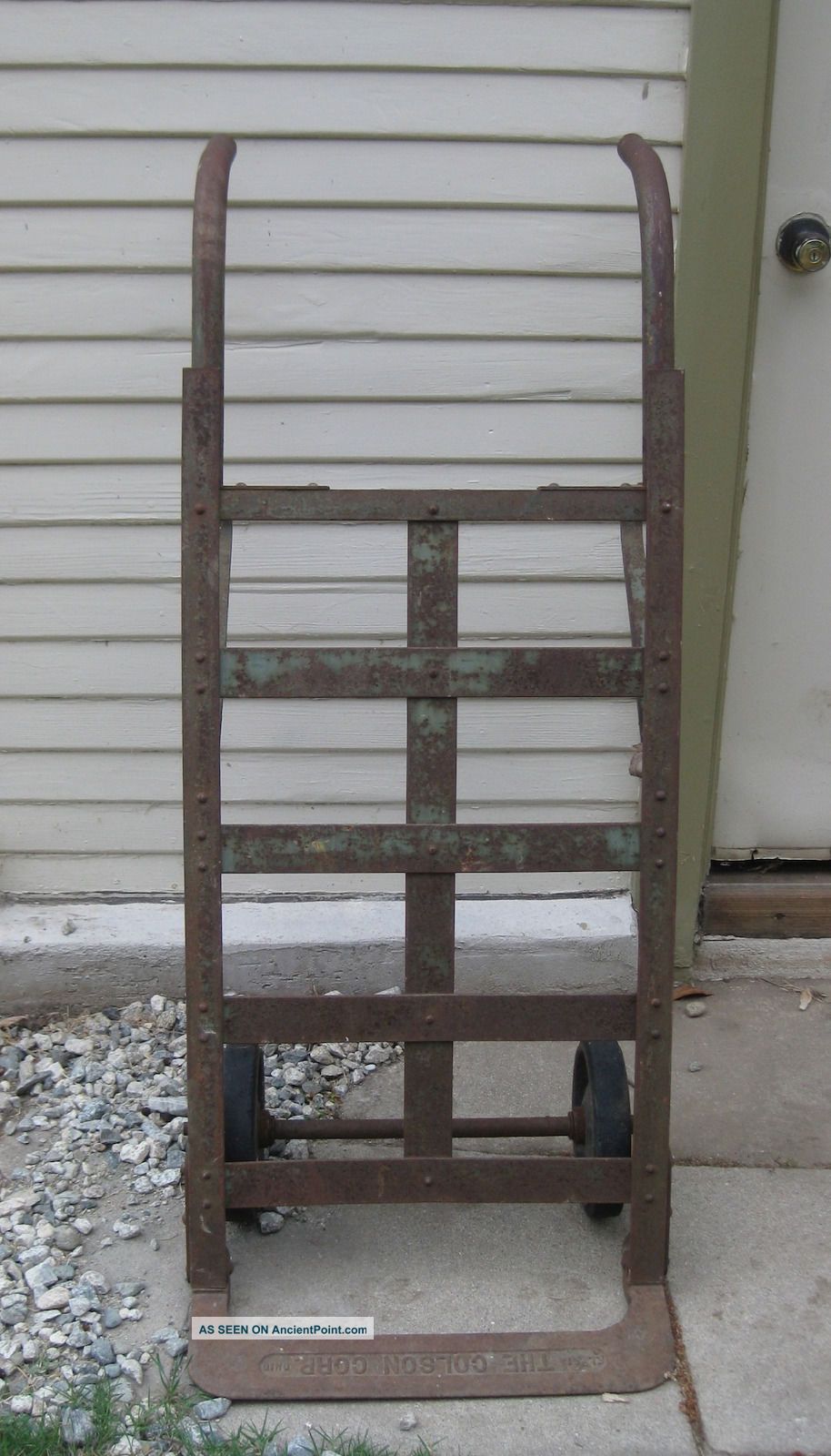 The Colton Corp.  Antique,  Steel Industrial Hand Truck Cart Dolly Transport Other Mercantile Antiques photo