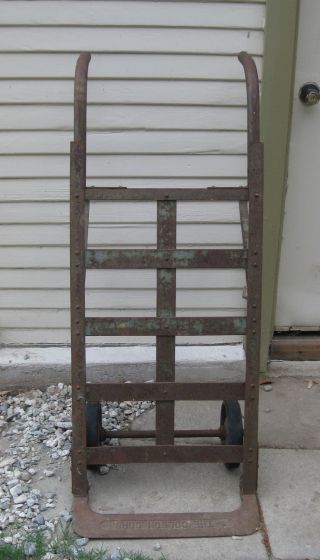 The Colton Corp.  Antique,  Steel Industrial Hand Truck Cart Dolly Transport photo