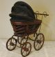 Lovely German Doll Stroller Carriage Buggy Wicker - Iron - Hard Cloth Bonnet 30 ' S Baby Carriages & Buggies photo 5