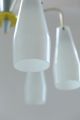 1950s 1960s Vintage Brass Kalmar Pendant Glass Ceiling Lamp Chandelier Mid-Century Modernism photo 6