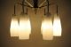 1950s 1960s Vintage Brass Kalmar Pendant Glass Ceiling Lamp Chandelier Mid-Century Modernism photo 8