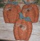 3 Prim Grungy Halloween Pumpkin Jol Bowl Fillers Ornies Ornaments Tucks Primitives photo 5