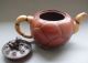 Old Pottery Good Craftsmanship Chinese Yixing Zisha Teapot - Frogs And Lotus Root Teapots photo 2