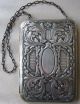 Antique Victorian Art Nouveau Silver T Coin Holder Card Case Compact Purse Tf Art Nouveau photo 6