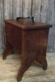 Antique Wooden Cabinet Table Shoe Shine Sewing Stand W/ Storage Cubby Aafa Other Antique Furniture photo 11