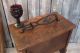Antique Wooden Cabinet Table Shoe Shine Sewing Stand W/ Storage Cubby Aafa Other Antique Furniture photo 7