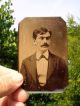 Rare Vintage Old Antique 2 1/2 X 4 Inch Tinted Photograph Tintype Of Gentleman Primitives photo 3