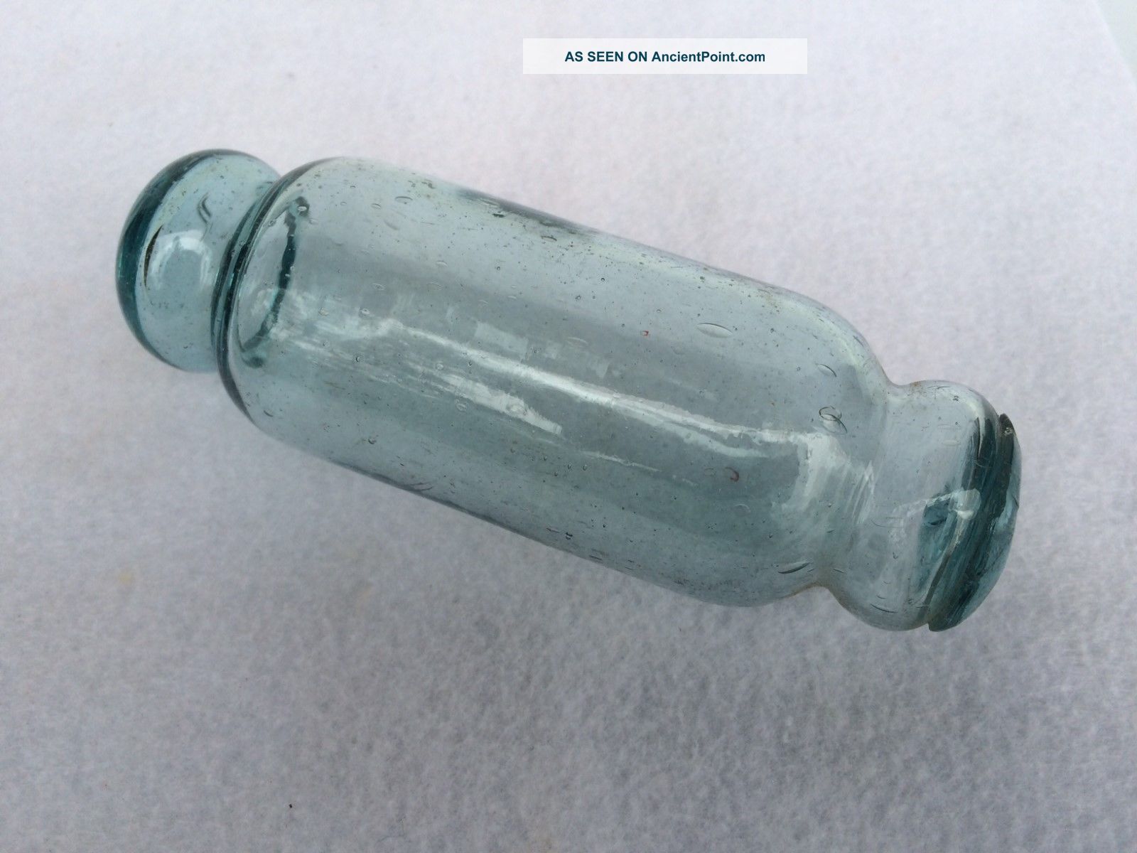 Japanese Glass Rolling Pin Fishing Net Float Authentic Old Japan Fishing Nets & Floats photo