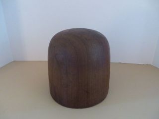 Antique Hatters Supply House Chicago Wood Hat Mold Form Millinery Block 7 1/8 photo