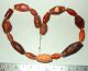 Ancient Carnelian Beads Bicone Sahara Trade 12 - 30mm Lengths Neolithic & Paleolithic photo 3