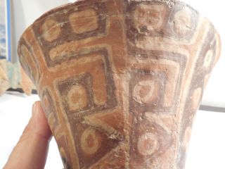 Tiawanaku Large Vase Pre - Columbian Pottery Ancient Artifact Archaic Peru Mayan N photo