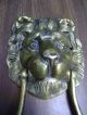 Vintage Cast Brass Lions Head Door Knocker Door Bells & Knockers photo 1