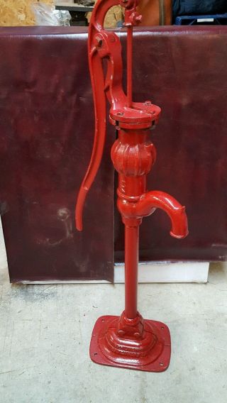 Vintage Red Jacket Hand Pump Davenport Ia Ft4 photo