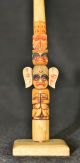 Fine Old Northwest Coast Native American Carved Totem Pole Ketchikan Tlingit 7 