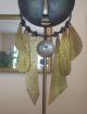 Leeazanne Bronze Metallic Art Deco Designer Table Lamp W/hanging Jewel Lam Lee Art Deco photo 1