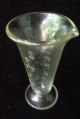 C 1900 2 Oz/60cc Armstrong Cork Co Etched Glass Phamaceutical Graduated Beaker Bottles & Jars photo 2