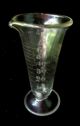 C 1900 2 Oz/60cc Armstrong Cork Co Etched Glass Phamaceutical Graduated Beaker Bottles & Jars photo 3