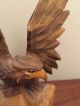Hand Carved Wood Bird American Bald Eagle Figurine One Piece Of Wood Carved Figures photo 2