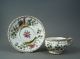Antique Handpainted Porcelain Cup Saucer Duo Samson France 19th Century Derby Cups & Saucers photo 1
