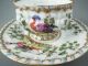 Antique Handpainted Porcelain Cup Saucer Duo Samson France 19th Century Derby Cups & Saucers photo 3