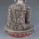 Tibet Silver Bronze Tibetan Buddhism Statue - Sakyamuni Buddha W Carved Dragon Buddha photo 9