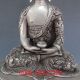 Tibet Silver Bronze Tibetan Buddhism Statue - Sakyamuni Buddha W Carved Dragon Buddha photo 3