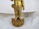 China ' S Tibet Buddhism Brass.  Stand Lotus Statue Of The Buddha Buddha photo 1
