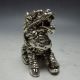 Chinese Feng Shui White Copper Kirin Foo Dog Lion Beast Other Antique Chinese Statues photo 3