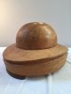 Vintage Wooden Hat Block Mold Brim & Crown B1 Industrial Molds photo 1