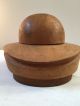Vintage Wooden Hat Block Mold Brim & Crown B1 Industrial Molds photo 3