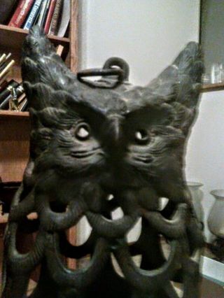Antique Cast Iron Owl.  Lanturn photo