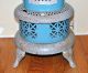 Antique Turquoise Enameled Perfection Smokeless Oil Kerosene Portable Heater 630 Stoves photo 3
