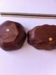 Vintage Monkey Pod Wood Brown Candy - N - Nut Dishes Philippines Bowls photo 3