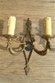 Antique Regency Style Wall Light Sconces Light Brass Brackets Chandeliers, Fixtures, Sconces photo 1