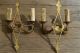 Antique Regency Style Wall Light Sconces Light Brass Brackets Chandeliers, Fixtures, Sconces photo 7