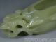 Old Chinese Celadon Nephrite Jade Brush Washer Plum Blossom At Side 18/19thc Brush Washers photo 9