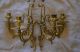 Pair Antique French 19th Century Brass Girandoles/wall Sconces Chandeliers, Fixtures, Sconces photo 5