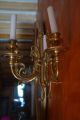 Pair Antique French 19th Century Brass Girandoles/wall Sconces Chandeliers, Fixtures, Sconces photo 6