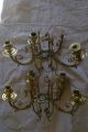 Pair Antique French 19th Century Brass Girandoles/wall Sconces Chandeliers, Fixtures, Sconces photo 7
