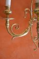 Pair Antique French 19th Century Brass Girandoles/wall Sconces Chandeliers, Fixtures, Sconces photo 8
