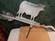 Vintage Farm Zinc Cow On Arrow Weathervane W All 4 Directionals Cool Look Weathervanes & Lightning Rods photo 6
