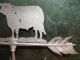 Vintage Farm Zinc Cow On Arrow Weathervane W All 4 Directionals Cool Look Weathervanes & Lightning Rods photo 7