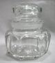 Vtg Antique Heavy Glass Apothecary Jar With Lid Patent Feb 5,  1907 Bottles & Jars photo 1