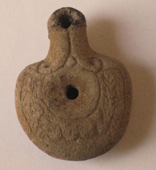 Ancient Roman Egyptian Terracotta Frog Oil Lamp 1st - 2nd Century Bc photo