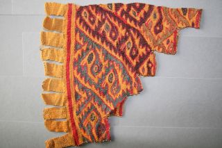 Wonderful Polychrome Authentic Pre - Columbian Textile W/sea Eagle Catfish Design photo