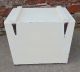 Rustic Trunk Box Chest Decorative Vintage Painted White Storage,  Lid & Handles 1900-1950 photo 10