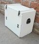 Rustic Trunk Box Chest Decorative Vintage Painted White Storage,  Lid & Handles 1900-1950 photo 4