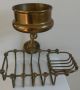 Antique Brass Swivel Soap Dish,  Cup,  Sponge Holder Claw Foot Tub Sink Wallmount Plumbing photo 3