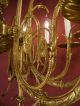 Rare 12 Light Gold Bronze Chandelier Spain Filigree Ornaments Brass Old Antique Chandeliers, Fixtures, Sconces photo 3